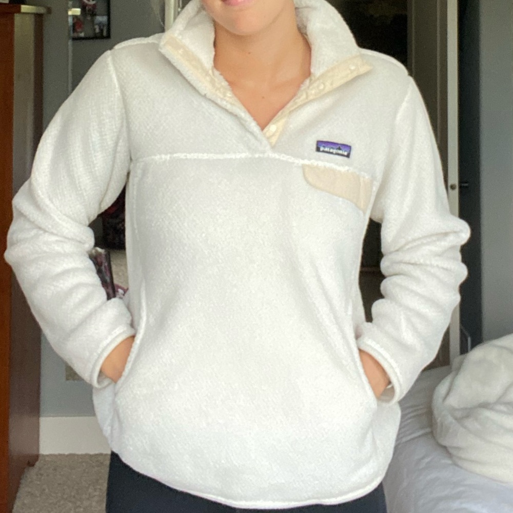Womens Cream Patagonia Half-Zip